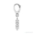 Sapphire Row Engravable Beaded Disc Charm - 14K White Gold (view 3)