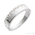 Sapphire Row Natural Diamond Cigar Band - 14K White Gold