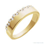 Sapphire Row Natural Diamond Cigar Band - 14K Yellow Gold