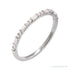 Sapphire Row Natural Diamond Mixed-Cut Mini Stacking Ring - 14K White Gold