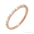 Sapphire Row Natural Diamond Mixed-Cut Mini Stacking Ring - 14K Rose Gold