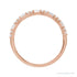 Sapphire Row Natural Diamond Mixed-Cut Mini Stacking Ring - 14K Rose Gold (view 2)