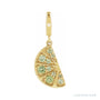 Sapphire Row Natural Peridot Lime Wedge Charm - 14K Yellow Gold