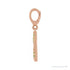 Sapphire Row Natural Peridot Lime Wedge Charm - 14K Rose Gold (view 2)