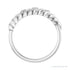 Sapphire Row Natural Diamond Pavé Accent Twisted Dome Ring - 14K White Gold (view 2)