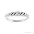 Sapphire Row Natural Diamond Pavé Accent Twisted Dome Ring - 14K White Gold (view 3)