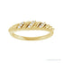 Sapphire Row Natural Diamond Pavé Accent Twisted Dome Ring - 14K Yellow Gold (view 3)