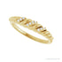 Sapphire Row Natural Diamond Pavé Accent Twisted Dome Ring - 14K Yellow Gold (view 5)
