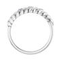 Sapphire Row Natural Diamond Pavé Accent Twisted Dome Ring - Platinum (view 2)