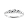 Sapphire Row Natural Diamond Pavé Accent Twisted Dome Ring - Platinum (view 3)