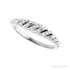 Sapphire Row Natural Diamond Pavé Accent Twisted Dome Ring - Platinum (view 5)