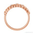 Sapphire Row Natural Diamond Pavé Accent Twisted Dome Ring - 14K Rose Gold (view 2)