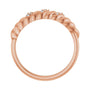Sapphire Row Natural Diamond Pavé Accent Twisted Dome Ring - 14K Rose Gold (view 2)