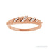 Sapphire Row Natural Diamond Pavé Accent Twisted Dome Ring - 14K Rose Gold (view 3)