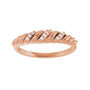 Sapphire Row Natural Diamond Pavé Accent Twisted Dome Ring - 14K Rose Gold (view 3)