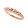 Sapphire Row Natural Diamond Pavé Accent Twisted Dome Ring - 14K Rose Gold (view 5)