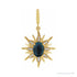 Sapphire Row Natural London Blue Topaz Sun Charm - 14K Yellow Gold