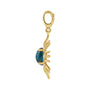 Sapphire Row Natural London Blue Topaz Sun Charm - 14K Yellow Gold (view 2)