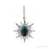 Sapphire Row Natural London Blue Topaz Sun Charm - 14K White Gold