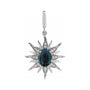 Sapphire Row Natural London Blue Topaz Sun Charm - 14K White Gold