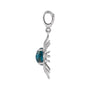 Sapphire Row Natural London Blue Topaz Sun Charm - 14K White Gold (view 2)