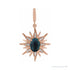 Sapphire Row Natural London Blue Topaz Sun Charm - 14K Rose Gold