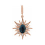Sapphire Row Natural London Blue Topaz Sun Charm - 14K Rose Gold