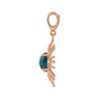 Sapphire Row Natural London Blue Topaz Sun Charm - 14K Rose Gold (view 2)