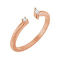 Sapphire Row Natural Diamond Wrap Stacking Ring - 14K Rose Gold