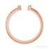 Sapphire Row Natural Diamond Wrap Stacking Ring - 14K Rose Gold (view 2)