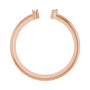 Sapphire Row Natural Diamond Wrap Stacking Ring - 14K Rose Gold (view 2)