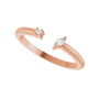 Sapphire Row Natural Diamond Wrap Stacking Ring - 14K Rose Gold (view 5)