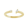 Sapphire Row Natural Diamond Wrap Stacking Ring - 14K Yellow Gold (view 3)