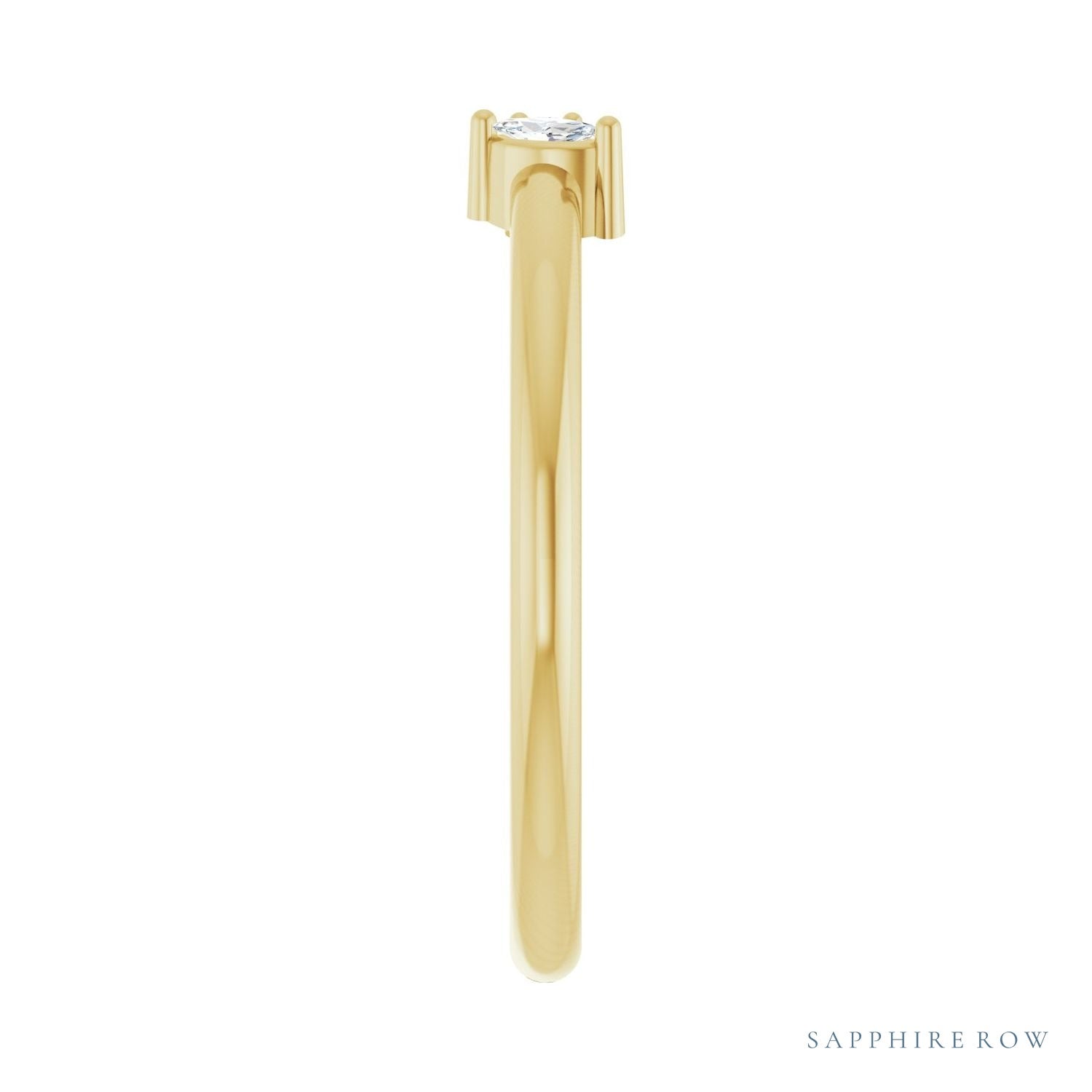 Sapphire Row Natural Diamond Wrap Stacking Ring - 14K Yellow Gold (view 4)