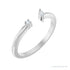 Sapphire Row Natural Diamond Wrap Stacking Ring - Platinum