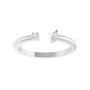 Sapphire Row Natural Diamond Wrap Stacking Ring - Platinum (view 3)
