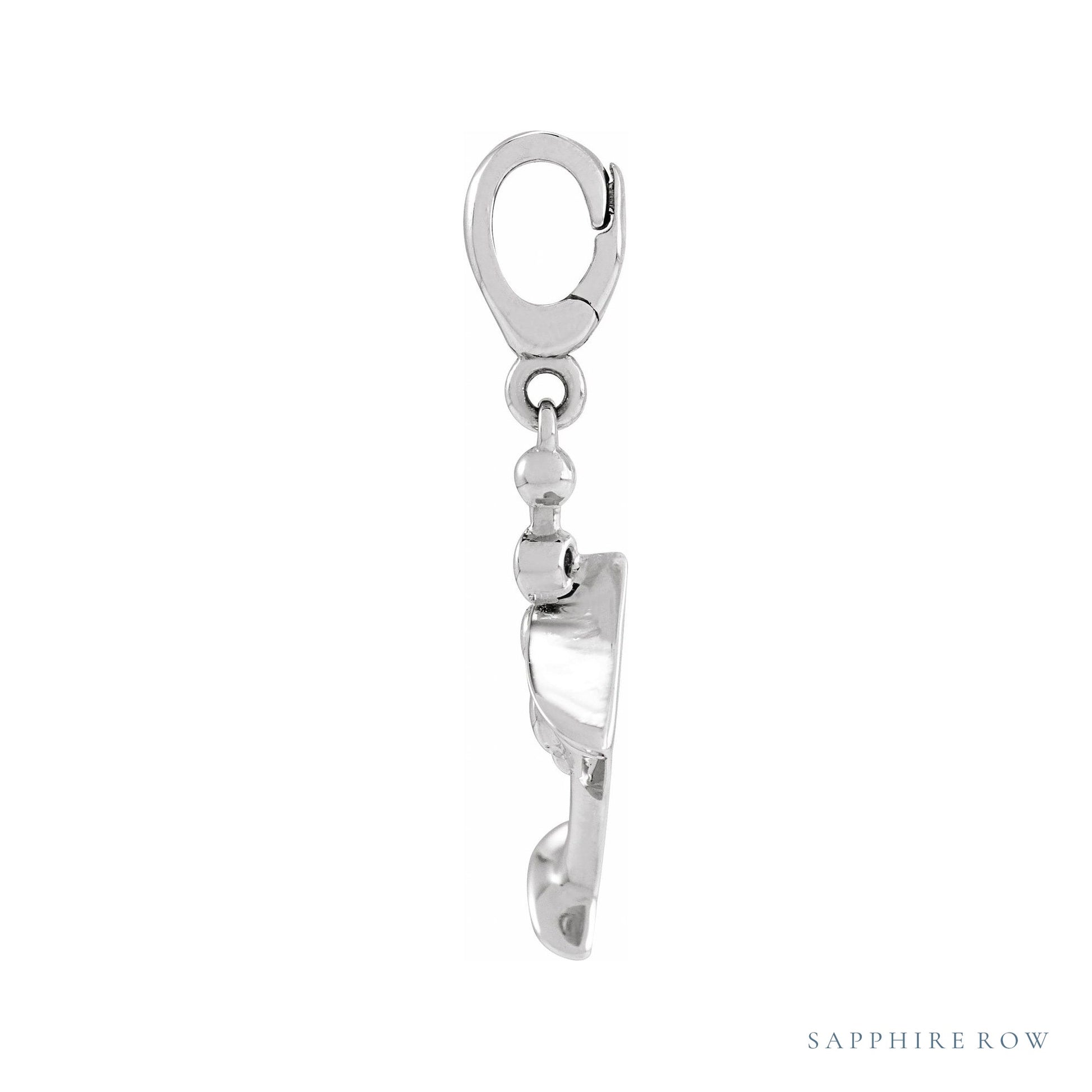 Sapphire Row Lab-Grown Emerald Martini Charm - 14K White Gold (view 2)