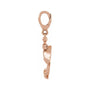 Sapphire Row Lab-Grown Emerald Martini Charm - 14K Rose Gold (view 2)