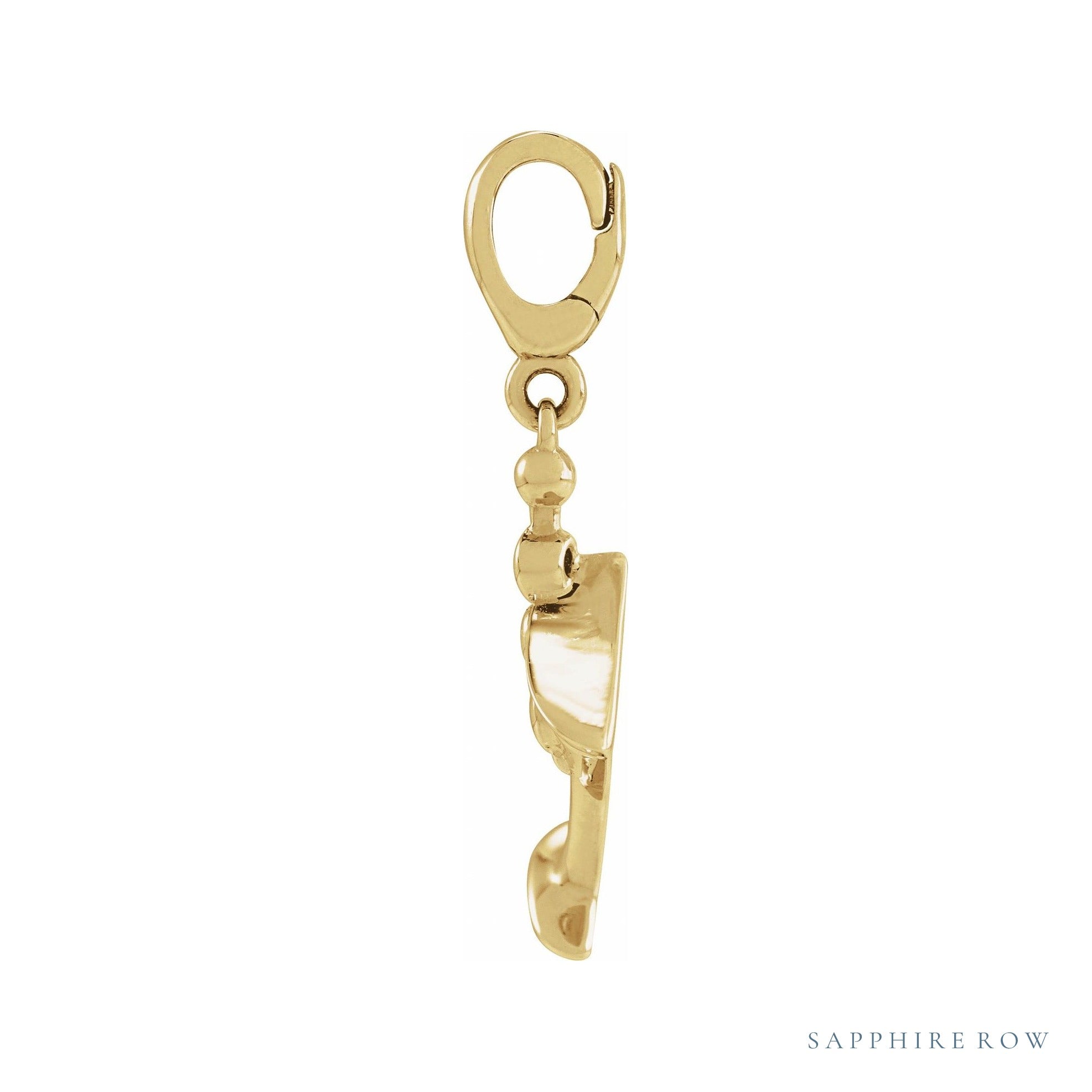 Sapphire Row Lab-Grown Emerald Martini Charm - 14K Yellow Gold (view 2)