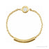 Sapphire Row Natural Diamond Solitaire Bezel Chain Ring - 14K Yellow Gold