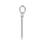 Sapphire Row Engravable Natural Diamond Pavé Dog Tag Pendant - 14K White Gold (view 2)