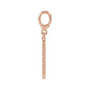 Sapphire Row Engravable Natural Diamond Pavé Dog Tag Pendant - 14K Rose Gold (view 2)