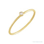 Sapphire Row Natural Diamond Mini Bezel Solitaire Stacking Ring - 14K Yellow Gold