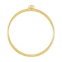 Sapphire Row Natural Diamond Mini Bezel Solitaire Stacking Ring - 14K Yellow Gold (view 2)