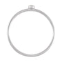 Sapphire Row Natural Diamond Mini Bezel Solitaire Stacking Ring - 14K White Gold (view 2)