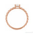 Sapphire Row Lab-Grown Diamond Solitaire Chain Ring - 14K Rose Gold (view 3)