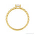 Sapphire Row Lab-Grown Diamond Solitaire Chain Ring - 14K Yellow Gold (view 3)