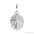 Sapphire Row Natural Diamond Buddha Pendant - Platinum