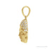 Sapphire Row Natural Diamond Buddha Pendant - 14K Yellow Gold (view 2)