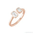 Sapphire Row Lab-Grown Diamond Emerald-Cut Wrap Ring - 14K Rose Gold